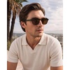 image:imageCARFIA Classic Cool Atetate Sunglasses for Men Polarized UV400 Protection Trendy Keyhole Square Sun Glasses Driving Shades5 Tortoise Frame Brown Lens