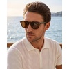 image:imageCARFIA Classic Cool Atetate Sunglasses for Men Polarized UV400 Protection Trendy Keyhole Square Sun Glasses Driving Shades5 Tortoise Frame Brown Lens