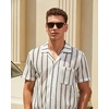 image:imageCARFIA Retro Cool Acetate Sunglasses for Men Polarized UV Protection Keyhole Round Shades with Embossed Pattern Wire Core3 Brown Striped Frame Green Lens