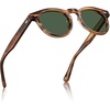 image:imageCARFIA Retro Cool Acetate Sunglasses for Men Polarized UV Protection Keyhole Round Shades with Embossed Pattern Wire Core3 Brown Striped Frame Green Lens