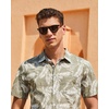 image:imageCARFIA Retro Cool Acetate Sunglasses for Men Polarized UV Protection Keyhole Round Shades with Embossed Pattern Wire Core4 Tortoise Frame Grey Lens