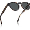 image:imageCARFIA Retro Cool Acetate Sunglasses for Men Polarized UV Protection Keyhole Round Shades with Embossed Pattern Wire Core4 Tortoise Frame Grey Lens