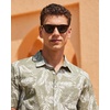 image:imageCARFIA Retro Cool Acetate Sunglasses for Men Polarized UV Protection Keyhole Round Shades with Embossed Pattern Wire Core4 Tortoise Frame Grey Lens