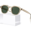 image:imageCARFIA Classic Cool Atetate Sunglasses for Men Polarized UV400 Protection Trendy Keyhole Square Sun Glasses Driving Shades2 Clear Yellow Frame Green Lens