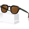 image:imageCARFIA Classic Cool Atetate Sunglasses for Men Polarized UV400 Protection Trendy Keyhole Square Sun Glasses Driving Shades5 Tortoise Frame Brown Lens