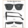 image:imageCARFIA Acetate Polarized Sunglasses for Men Classic Retro Style CA5402  AntiGlare Handmade Acetate Hypoallergenic and Nonfading UV Protection Perfect for driving beach golf and giftingB Black Frame Gray Lens