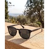 image:imageCARFIA Acetate Polarized Sunglasses for Men Classic Retro Style CA5402  AntiGlare Handmade Acetate Hypoallergenic and Nonfading UV Protection Perfect for driving beach golf and giftingB Black Frame Gray Lens