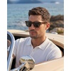 image:imageCARFIA Acetate Polarized Sunglasses for Men Classic Retro Style CA5402  AntiGlare Handmade Acetate Hypoallergenic and Nonfading UV Protection Perfect for driving beach golf and giftingD Tortoiseshell Frame Gray Lens