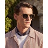 image:imageCARFIA Acetate Polarized Sunglasses for Men Classic Retro Style CA5402  AntiGlare Handmade Acetate Hypoallergenic and Nonfading UV Protection Perfect for driving beach golf and giftingC Clear Tea Frame Gray Lens