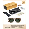 image:imageCARFIA Acetate Polarized Sunglasses for Men Classic Retro Style CA5402  AntiGlare Handmade Acetate Hypoallergenic and Nonfading UV Protection Perfect for driving beach golf and giftingA Browm Striped Frame Green Lens