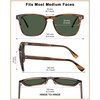 image:imageCARFIA Acetate Polarized Sunglasses for Men Classic Retro Style CA5402  AntiGlare Handmade Acetate Hypoallergenic and Nonfading UV Protection Perfect for driving beach golf and giftingA Browm Striped Frame Green Lens