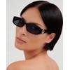 image:imageCARFIA Chic Sunglasses Womens Trendy UV400 Protection Retro Tortoiseshell AcetateRectangle AntiReflective Lenses Shades1 Black Frame  Gray Lens