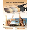 image:imageCARFIA Chic Sunglasses Womens Trendy UV400 Protection Retro Tortoiseshell AcetateRectangle AntiReflective Lenses Shades1 Black Frame  Gray Lens