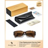 image:imageCARFIA Chic Sunglasses Womens Trendy UV400 Protection Retro Tortoiseshell AcetateRectangle AntiReflective Lenses Shades2 Tortoise Frame  Brown Lens