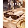 image:imageCARFIA Chic Sunglasses Womens Trendy UV400 Protection Retro Tortoiseshell AcetateRectangle AntiReflective Lenses Shades2 Tortoise Frame  Brown Lens
