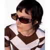 image:imageCARFIA Chic Sunglasses Womens Trendy UV400 Protection Retro Tortoiseshell AcetateRectangle AntiReflective Lenses Shades2 Tortoise Frame  Brown Lens