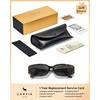 image:imageCARFIA Chic Sunglasses Womens Trendy UV400 Protection Retro Tortoiseshell AcetateRectangle AntiReflective Lenses Shades3 Tortoise Frame  Gray Lens