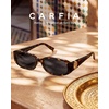 image:imageCARFIA Chic Sunglasses Womens Trendy UV400 Protection Retro Tortoiseshell AcetateRectangle AntiReflective Lenses Shades3 Tortoise Frame  Gray Lens