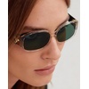 image:imageCARFIA Chic Sunglasses Womens Trendy UV400 Protection Retro Tortoiseshell AcetateRectangle AntiReflective Lenses Shades4 Clear Tea Frame  Green Lens