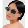 image:imageCARFIA Chic Sunglasses Womens Trendy UV400 Protection Retro Tortoiseshell AcetateRectangle AntiReflective Lenses Shades4 Clear Tea Frame  Green Lens
