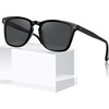 image:imageCARFIA Acetate Polarized Sunglasses for Men Classic Retro Style CA5402  AntiGlare Handmade Acetate Hypoallergenic and Nonfading UV Protection Perfect for driving beach golf and giftingB Black Frame Gray Lens