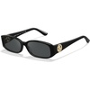 image:imageCARFIA Chic Sunglasses Womens Trendy UV400 Protection Retro Tortoiseshell AcetateRectangle AntiReflective Lenses Shades1 Black Frame  Gray Lens