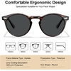 image:imageCARFIA Acetate Polarized Sunglasses for Men Retro Classic Round Shades22 Brown Tortoise Frame Grey Lenses
