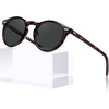 image:imageCARFIA Acetate Polarized Sunglasses for Men Retro Classic Round Shades22 Brown Tortoise Frame Grey Lenses