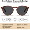 image:imageCARFIA Acetate Polarized Sunglasses for Men Retro Classic Round Shades22 Coffee Tortoise Frame Gray Lens
