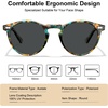 image:imageCARFIA Acetate Polarized Sunglasses for Men Retro Classic Round Shades3 Tortoise Frame Grey Lens