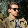image:imageCARFIA Acetate Polarized Sunglasses for Men Retro Classic Round Shades3 Tortoise Frame Grey Lens