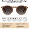 image:imageCARFIA Acetate Polarized Sunglasses for Men Retro Classic Round Shades52 Crystal Brown Frame Gray Gradient Lens