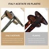 image:imageCARFIA Acetate Polarized Sunglasses for Men Retro Classic Round Shades61 Green Striped Frame Brown Lens