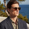 image:imageCARFIA Acetate Polarized Sunglasses for Men Retro Classic Round Shades61 Green Striped Frame Brown Lens