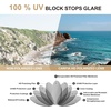 image:imageCARFIA Acetate Polarized Sunglasses for Men Retro Classic Round Shades62 Clear Frame Ice Blue Mirror