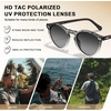 image:imageCARFIA Acetate Polarized Sunglasses for Men Retro Classic Round Shades63 Gray Gradient Lens