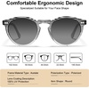 image:imageCARFIA Acetate Polarized Sunglasses for Men Retro Classic Round Shades63 Gray Gradient Lens