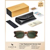image:imageCARFIA Retro Square Polarized Sunglasses for Men UV 400 Protection CA6232  Handmade Italian Acetate Lightweight and Skinfriendly TAC Lenses Eliminate Glare Blocks Harmful UVA amp UVB rays2 Striped Frame  Green Lens