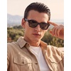 image:imageCARFIA Retro Square Polarized Sunglasses for Men UV 400 Protection CA6232  Handmade Italian Acetate Lightweight and Skinfriendly TAC Lenses Eliminate Glare Blocks Harmful UVA amp UVB rays1 Black Frame  Gray Lens