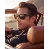 image:imageCARFIA Retro Square Polarized Sunglasses for Men UV 400 Protection CA6232  Handmade Italian Acetate Lightweight and Skinfriendly TAC Lenses Eliminate Glare Blocks Harmful UVA amp UVB rays1 Black Frame  Gray Lens