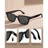 image:imageCARFIA Retro Square Polarized Sunglasses for Men UV 400 Protection CA6232  Handmade Italian Acetate Lightweight and Skinfriendly TAC Lenses Eliminate Glare Blocks Harmful UVA amp UVB rays1 Black Frame  Gray Lens