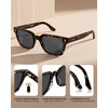 image:imageCARFIA Retro Square Polarized Sunglasses for Men UV 400 Protection CA6232  Handmade Italian Acetate Lightweight and Skinfriendly TAC Lenses Eliminate Glare Blocks Harmful UVA amp UVB rays3 Tortoise Frame  Gray Frame