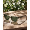image:imageCARFIA Retro Square Polarized Sunglasses for Men UV 400 Protection CA6232  Handmade Italian Acetate Lightweight and Skinfriendly TAC Lenses Eliminate Glare Blocks Harmful UVA amp UVB rays6 Clear Green Frame  Green Lens