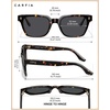 image:imageCARFIA Retro Square Polarized Sunglasses for Men UV 400 Protection CA6232  Handmade Italian Acetate Lightweight and Skinfriendly TAC Lenses Eliminate Glare Blocks Harmful UVA amp UVB rays3 Tortoise Frame  Gray Frame
