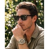 image:imageCARFIA Retro Square Polarized Sunglasses for Men UV 400 Protection CA6232  Handmade Italian Acetate Lightweight and Skinfriendly TAC Lenses Eliminate Glare Blocks Harmful UVA amp UVB rays3 Tortoise Frame  Gray Frame