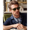 image:imageCARFIA Retro Square Polarized Sunglasses for Men UV 400 Protection CA6232  Handmade Italian Acetate Lightweight and Skinfriendly TAC Lenses Eliminate Glare Blocks Harmful UVA amp UVB rays6 Clear Green Frame  Green Lens