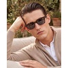 image:imageCARFIA Retro Square Polarized Sunglasses for Men UV 400 Protection CA6232  Handmade Italian Acetate Lightweight and Skinfriendly TAC Lenses Eliminate Glare Blocks Harmful UVA amp UVB rays3 Tortoise Frame  Gray Frame