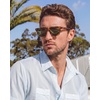image:imageCARFIA Retro Square Polarized Sunglasses for Men UV 400 Protection CA6232  Handmade Italian Acetate Lightweight and Skinfriendly TAC Lenses Eliminate Glare Blocks Harmful UVA amp UVB rays2 Striped Frame  Green Lens