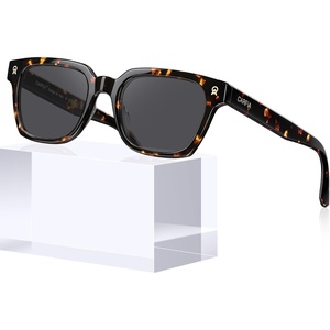 image:imageCARFIA Retro Square Polarized Sunglasses for Men UV 400 Protection CA6232  Handmade Italian Acetate Lightweight and Skinfriendly TAC Lenses Eliminate Glare Blocks Harmful UVA amp UVB rays3 Tortoise Frame  Gray Frame