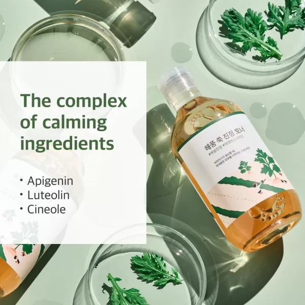 ROUND LAB Mugwort Calming Toner 300ml  Madecassoside Soothing Water Type Toner